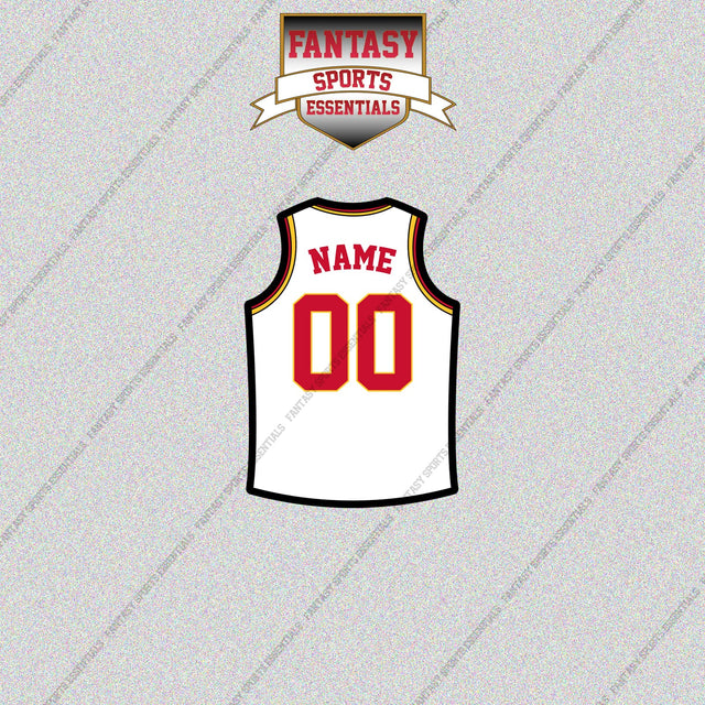 Atlanta Hawks Personalized Current Away Jersey Glossy Stickers