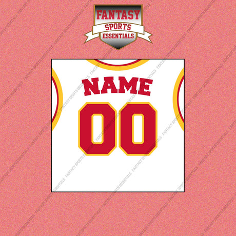 Atlanta Hawks Personalized Current Away Jersey Wall Art Prints