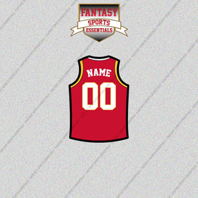 Atlanta Hawks Personalized Current Home Jersey Glossy Stickers