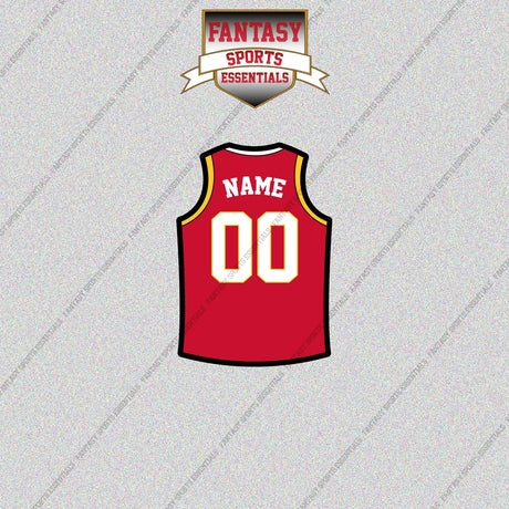 Atlanta Hawks Personalized Current Home Jersey Glossy Stickers