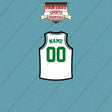 Boston Celtics Personalized Current Away Jersey Car Decals