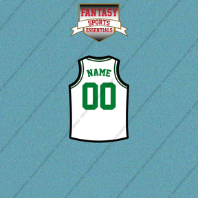 Boston Celtics Personalized Current Away Jersey Car Decals