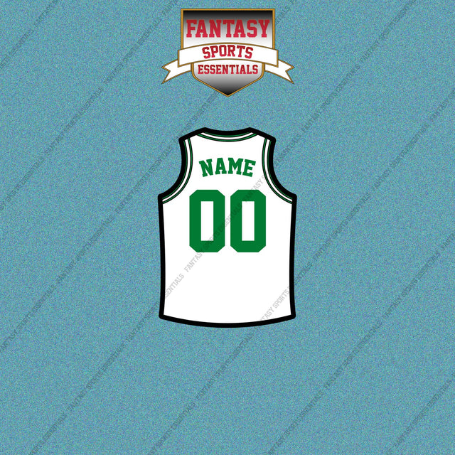 Boston Celtics Personalized Current Away Jersey Car Decals
