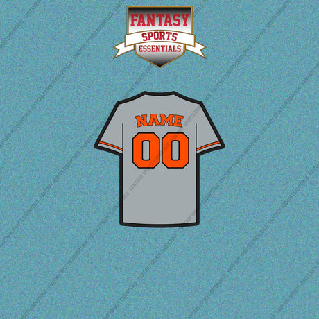 Baltimore Orioles Personalized Current Away Jersey Car Decals