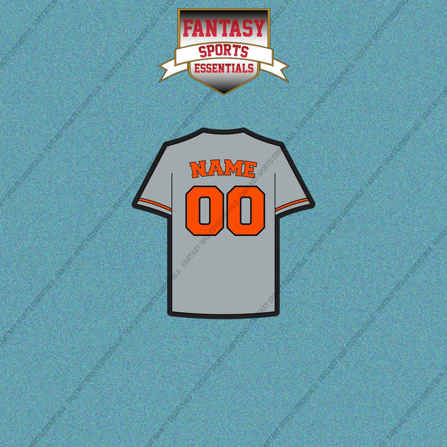 Baltimore Orioles Personalized Current Away Jersey Car Decals