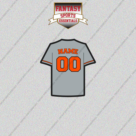 Baltimore Orioles Personalized Current Away Jersey Glossy Stickers