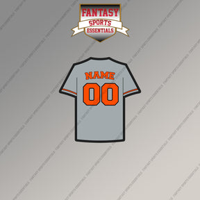 Baltimore Orioles Personalized Current Away Jersey Magnets