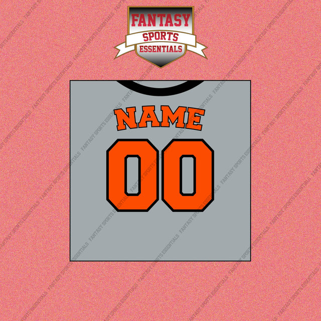 Baltimore Orioles Personalized Current Away Jersey Wall Art Prints