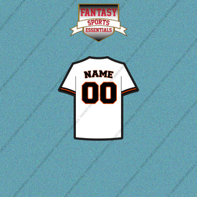 Baltimore Orioles Personalized Current Home Jersey Car Decals