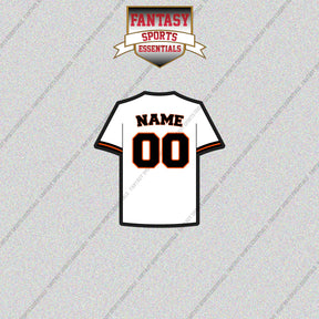 Baltimore Orioles Personalized Current Home Jersey Glossy Stickers