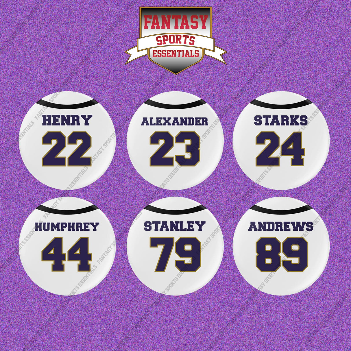 Baltimore Ravens 2025 Away Jersey Button Pins (Choose Your Player) Page 2