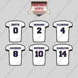 Baltimore Ravens 2025 Away Jersey Glossy Stickers (Choose Your Player) Page 1