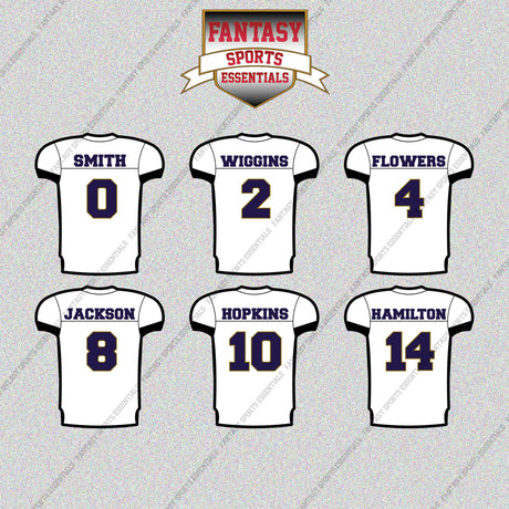 Baltimore Ravens 2025 Away Jersey Glossy Stickers (Choose Your Player) Page 1
