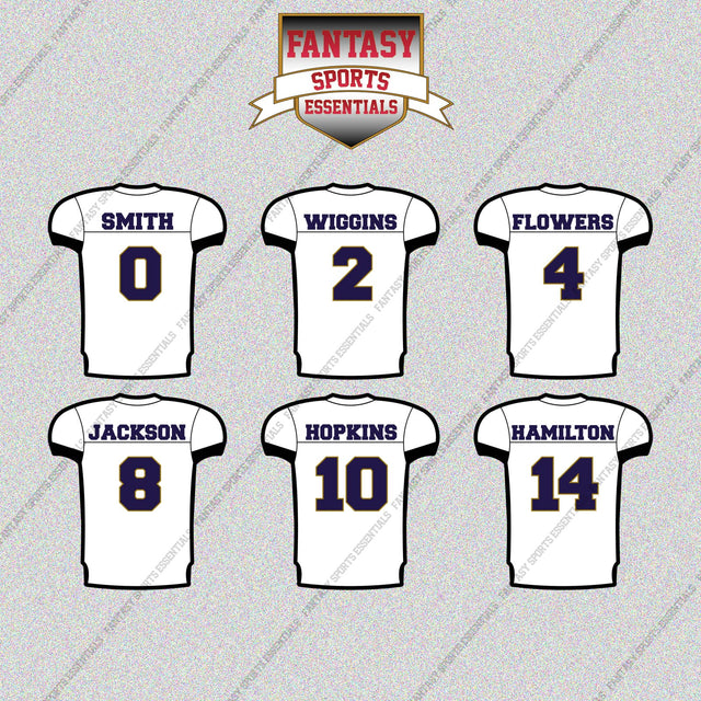 Baltimore Ravens 2025 Away Jersey Glossy Stickers (Choose Your Player) Page 1