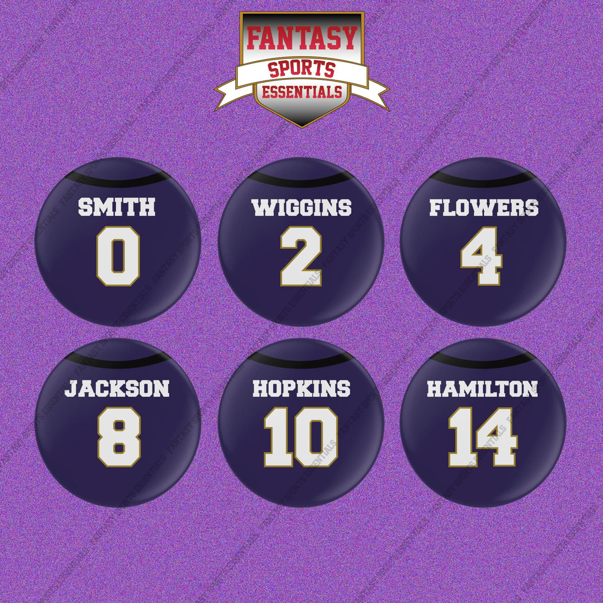Baltimore Ravens 2025 Home Jersey Button Pins (Choose Your Player) Page 1