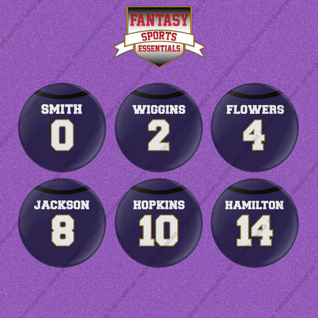 Baltimore Ravens 2025 Home Jersey Button Pins (Choose Your Player) Page 1