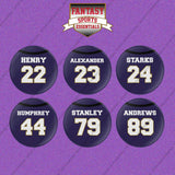 Baltimore Ravens 2025 Home Jersey Button Pins (Choose Your Player) Page 2