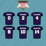 Baltimore Ravens 2025 Home Jersey Car Decals (Choose Your Player) Page 1