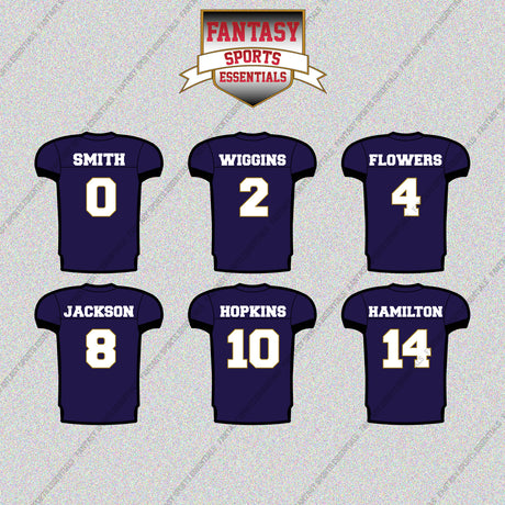 Baltimore Ravens 2025 Home Jersey Glossy Stickers (Choose Your Player) Page 1