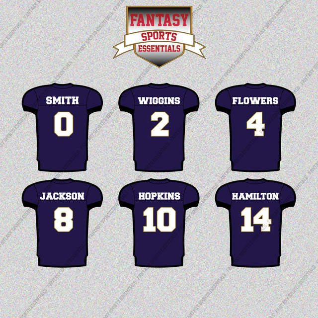 Baltimore Ravens 2025 Home Jersey Glossy Stickers (Choose Your Player) Page 1