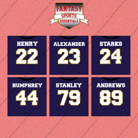 Baltimore Ravens 2025 Home Jersey Wall Art Prints (Choose Your Player) Page 2