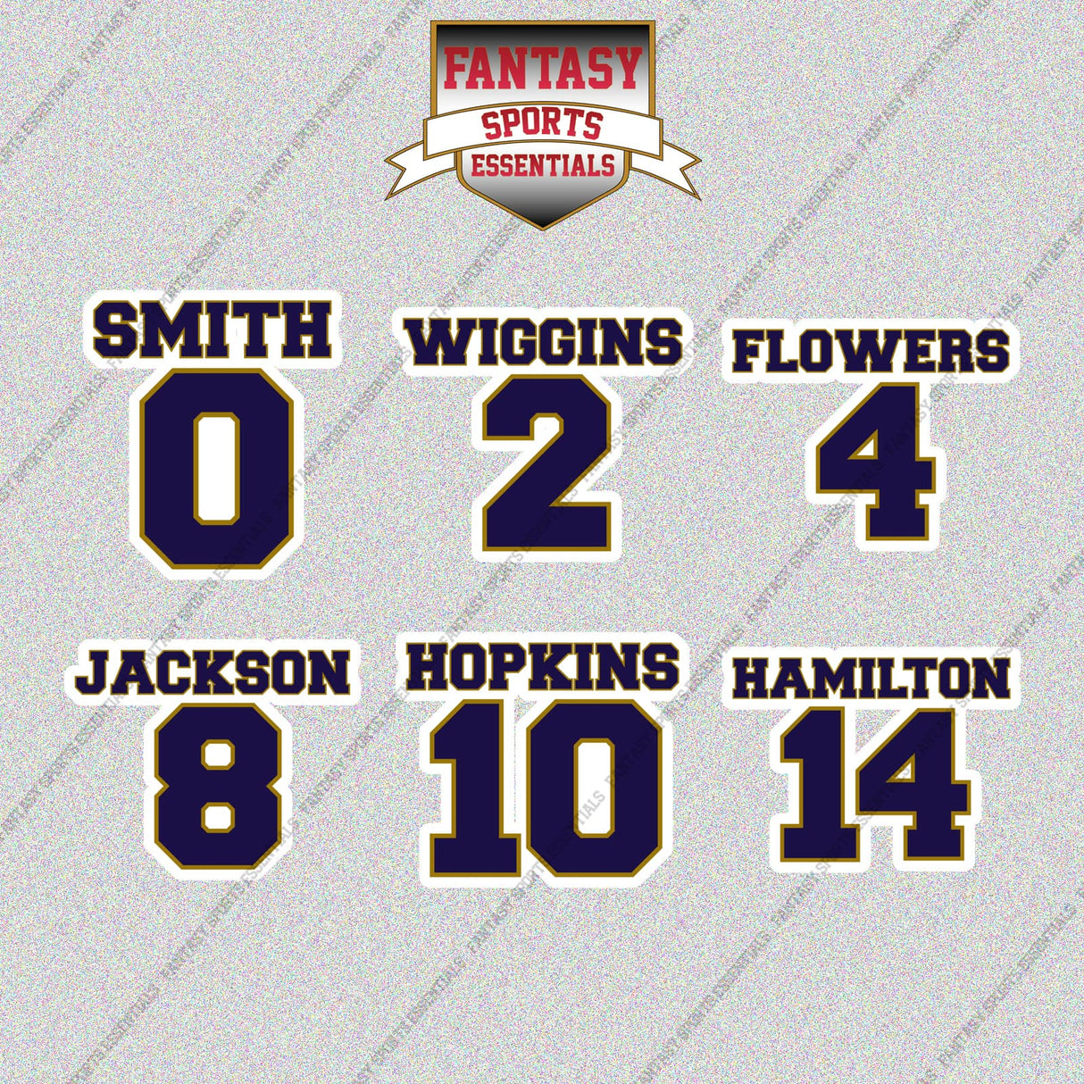 Baltimore Ravens 2025 Name and Number Glossy Stickers (Choose Your Player) Page 1