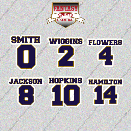 Baltimore Ravens 2025 Name and Number Glossy Stickers (Choose Your Player) Page 1