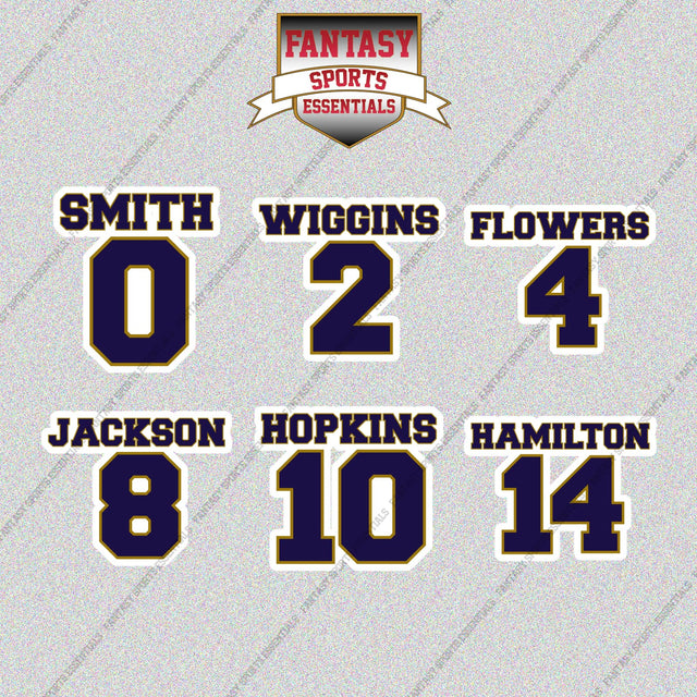 Baltimore Ravens 2025 Name and Number Glossy Stickers (Choose Your Player) Page 1