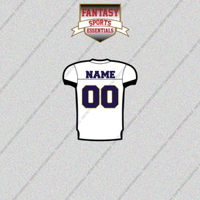 Baltimore Ravens Personalized Current Away Jersey Glossy Stickers