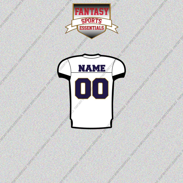 Baltimore Ravens Personalized Current Away Jersey Glossy Stickers