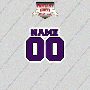 Baltimore Ravens Personalized Current Name and Number Glossy Stickers