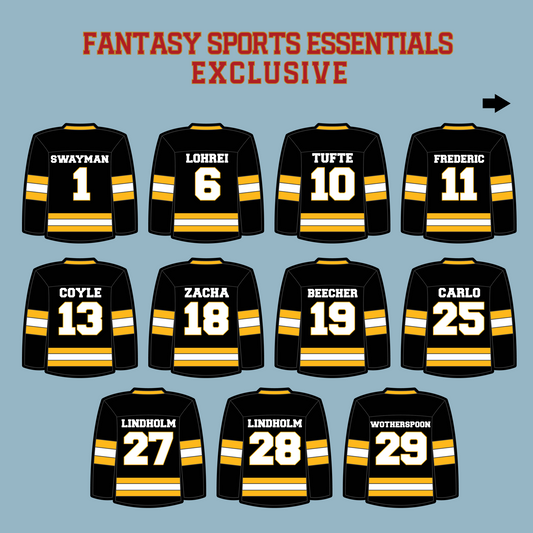 Boston Bruins 2024 Home Jersey Matte Stickers