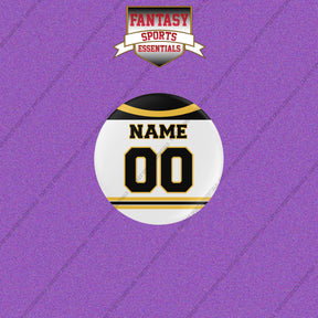 Boston Bruins Personalized Current Away Jersey Buttons