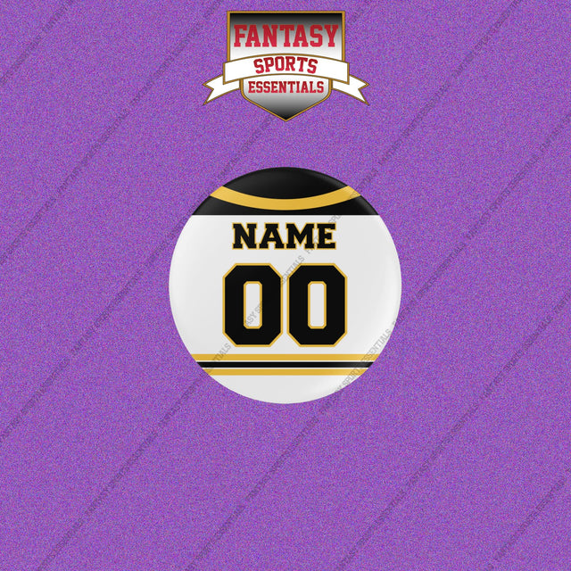 Boston Bruins Personalized Current Away Jersey Buttons