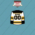 Boston Bruins Personalized Current Away Jersey Car Decals