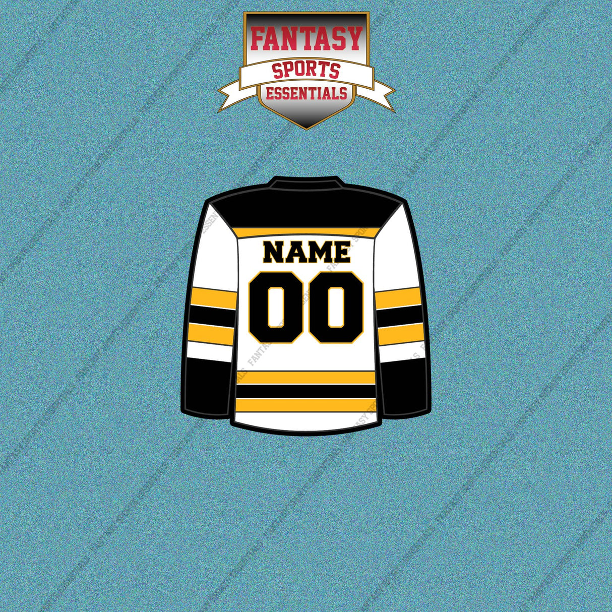Boston Bruins Personalized Current Away Jersey Car Decals