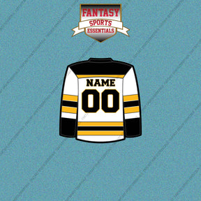 Boston Bruins Personalized Current Away Jersey Car Decals