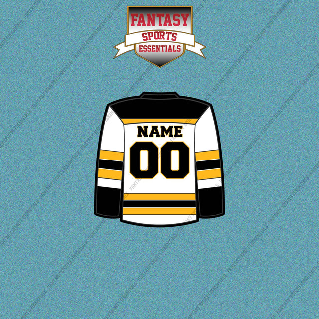 Boston Bruins Personalized Current Away Jersey Car Decals