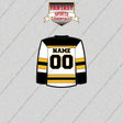 Boston Bruins Personalized Current Away Jersey Glossy Stickers