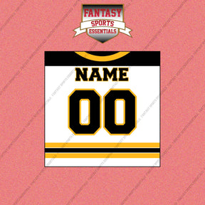 Boston Bruins Personalized Current Away Jersey Wall Art Prints