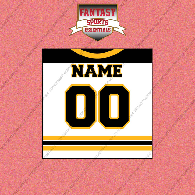 Boston Bruins Personalized Current Away Jersey Wall Art Prints