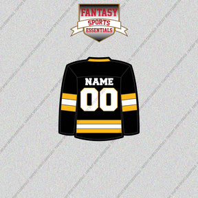Boston Bruins Personalized Current Home Jersey Glossy Stickers
