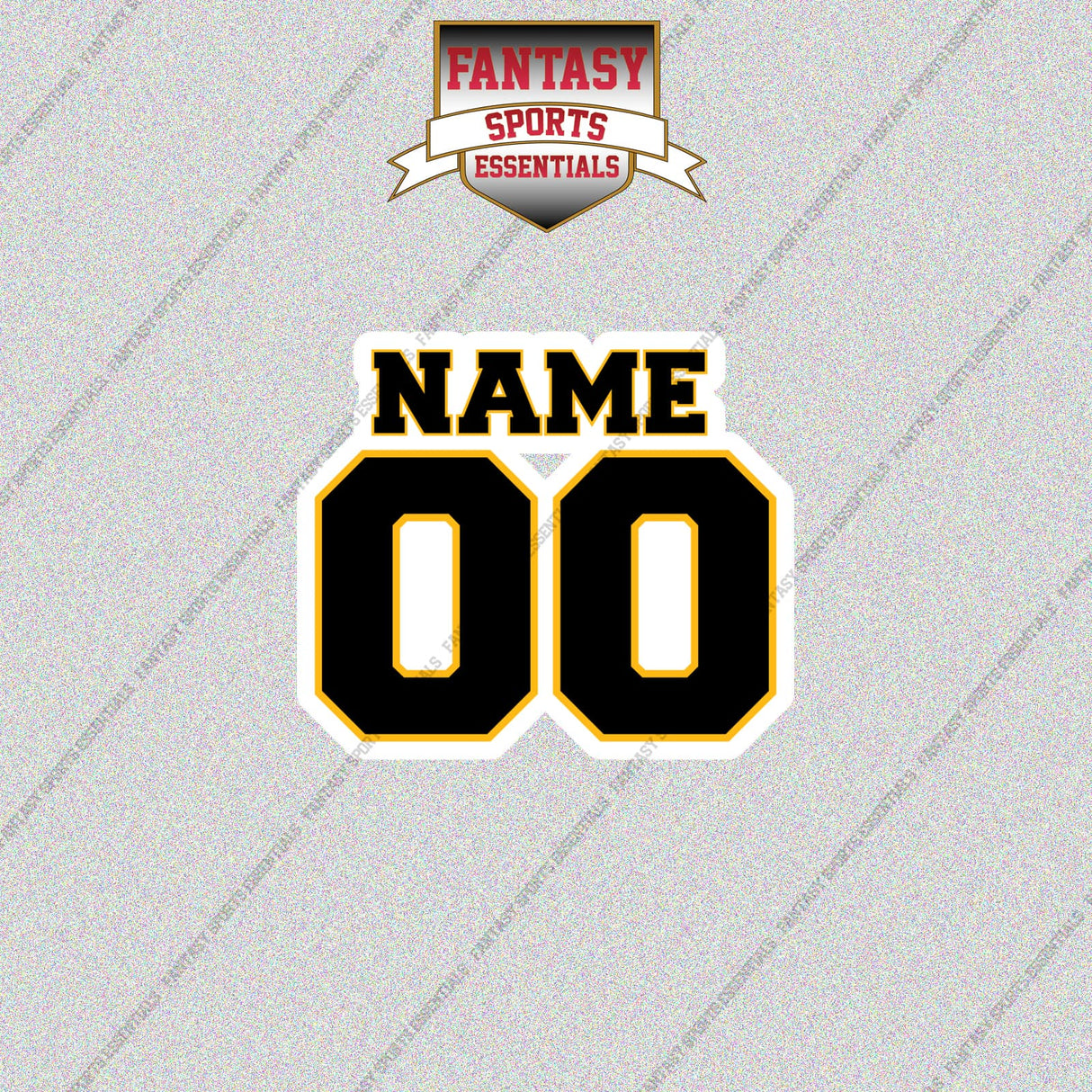 Boston Bruins Personalized Current Name and Number Glossy Stickers