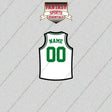 Boston Celtics Personalized Current Away Jersey Glossy Stickers