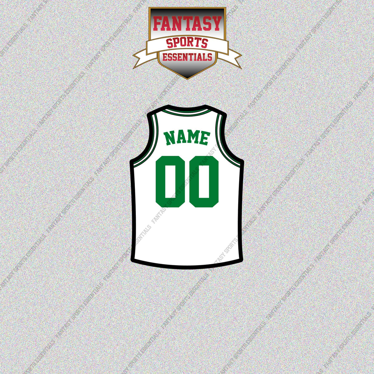 Boston Celtics Personalized Current Away Jersey Glossy Stickers