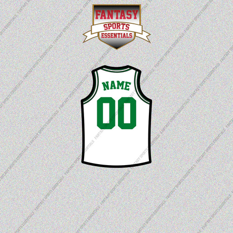 Boston Celtics Personalized Current Away Jersey Glossy Stickers