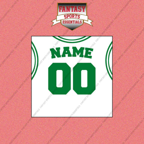 Boston Celtics Personalized Current Away Jersey Wall Art Prints