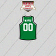 Boston Celtics Personalized Current Home Jersey Glossy Stickers