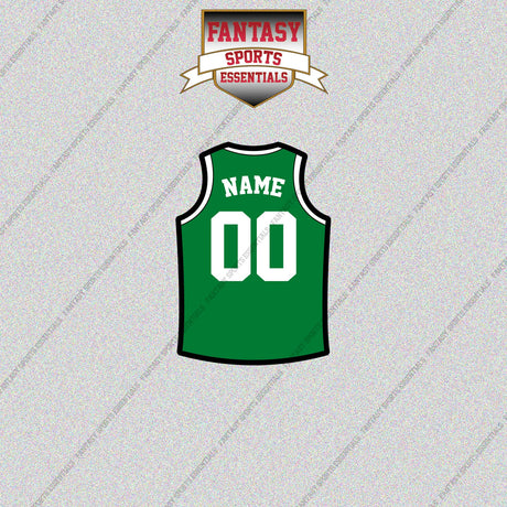 Boston Celtics Personalized Current Home Jersey Glossy Stickers
