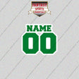 Boston Celtics Personalized Current Name and Number Glossy Stickers